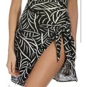Miraclesuit‎ Women's Black Giraffe Game On Sarong Swimsuit Cover Up Size L/XL